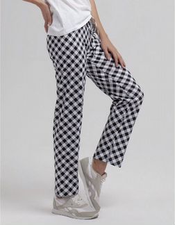 Брюки с шахматным принтом