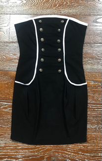 Платье чёрное бандажное р.42-44 в стиле balmain