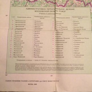 Карта административно-территориального деления Мос