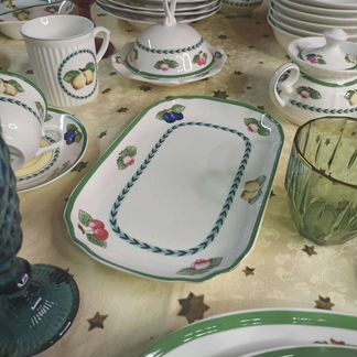 Блюдо 25 см фрукты в стиле villeroy boch