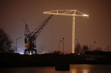 Подсветка башенных кранов