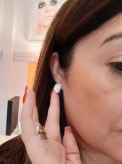 Серьги-гвоздики с фианитами