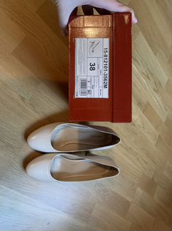 Туфли mascotte бежевые лодочки