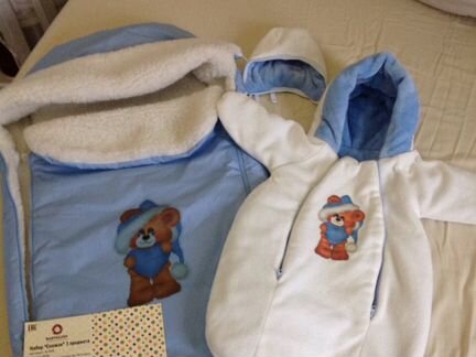 Зимний конверт для новорожденного