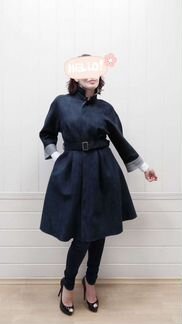 Пальто плащ иск. замша