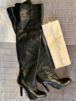 Ботфорты кожа бренд Jimmy Choo