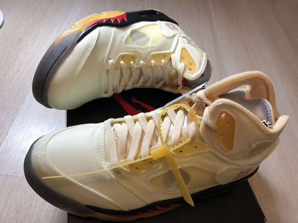 11.5US Nike Air Jordan 5 Retro OFF-white Sail