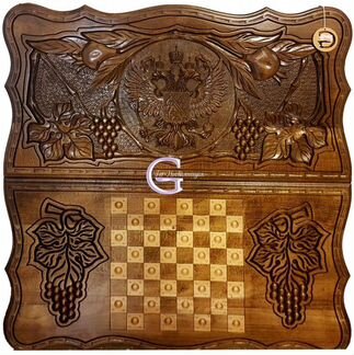 Нарды резные ручной работы “Великая Россия 2”