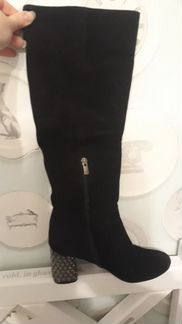 Сапоги замшевые италия cesare gaspari 36 размер ст