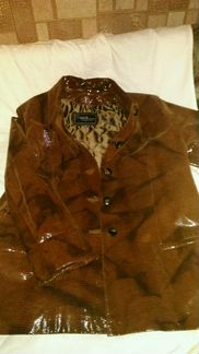 Кожаная Лаковая Куртка(Италия)