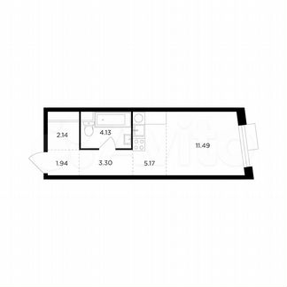 Квартира-студия, 28 м², 6/26 эт.