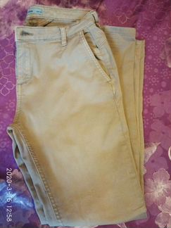 Джинсы стрейч Pull Bear, цвет бежевый, на девушку