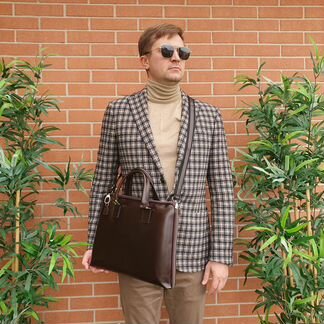 Новая сумка мужская из натуральной кожи Италия