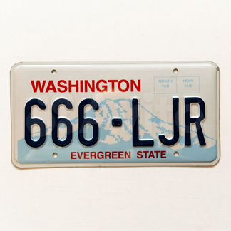 Номерной знак США, Вашингтон 666