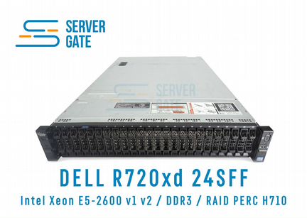 Сервер dell R720xd 24SFF 2 x E5-2695v2 128 GB