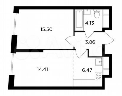 2-к квартира, 44.4 м², 29/30 эт.