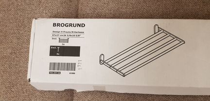 Brogrund IKEA полка со штангой д/полотенец