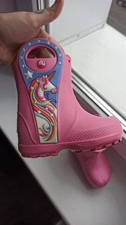 Детские резиновые сапоги crocs р-р 6
