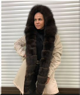 Парка с натуральным мехом