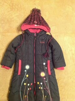 Gusti пальто зимнее с шапкой в отличном состоянии