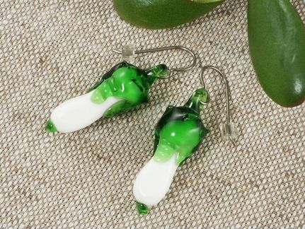 Серьги Пекинская капуста (лампворк)