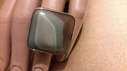 Кольцо женское колумбийский агат: новое,крупное