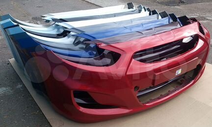 Бампер Hyundai Solaris Хендай Солярис в цвет Новый