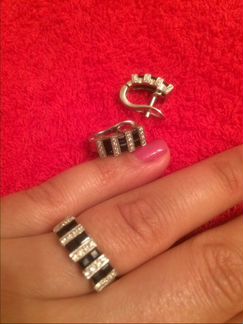 Кольцо и серьги Сапфир