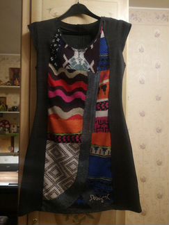 Платье теплое 44-46 Zara, дизайнерское Desigual