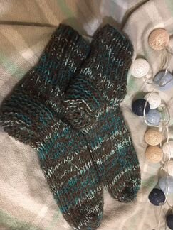 Носки ручной вязки шерстяные