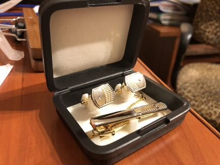 Запонки и зажим для галстука (набор)