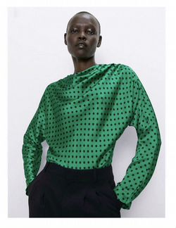 Zara блузка в горох