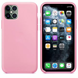 Чехол-накладка для iPhone 1212 Pro silicone case закрытый розовый (6)