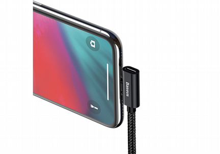 Кабель iPhone в оплетке+вход для наушников. 1М
