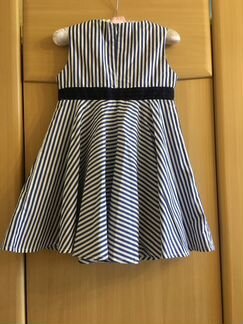 Детское платье в полоску, размер 110см