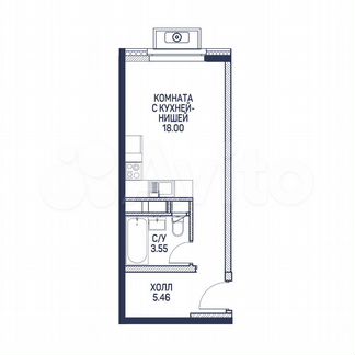 Апартаменты-студия, 27 м², 3/22 эт.
