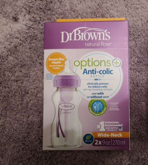 Новый набор (2шт) бутылочек dr browns